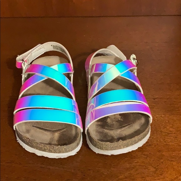 Other - Holographic Sandals with Velcro size 6 toddler